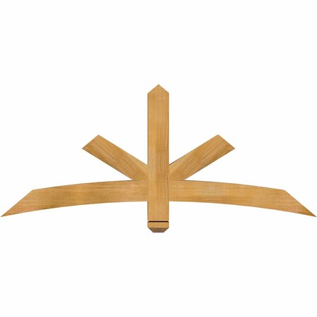 Ekena Millwork Alberta Rough Sawn Timber Gable Bracket, Western Red Cedar, 60"W x 25"H x 4"D x 4"F, 10/12 Pitch GBW060X25X0404ALB00RWR